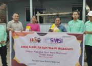 Momentum HPN, SMSI Wajo Berbagi Paket Sembako