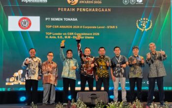 PT Semen Tonasa Raih Top CSR Award 2026, Kategori Corporate Star 5