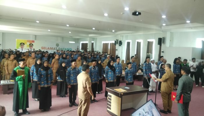 Bupati Mamuju Tengah Sumpah PNS Formasi Tahun 2024 serta Lantik Pejabat Fungsional
