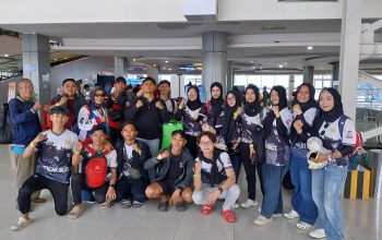 Hj Umiyati Lepas 19 Atlet IPSI Makassar Bertarung di Malang Championship VI