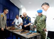 387 Senjata Tajam Hasil X-Ray Diserahkan Pelindo Regional 4 Makassar ke Polres Pelabuhan