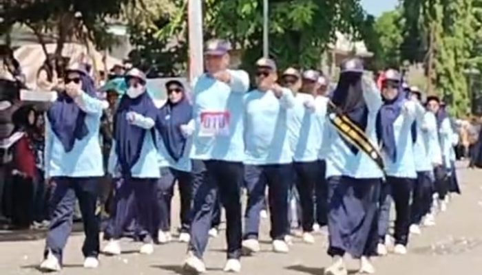 Peringati HUT RI ke-81, K3S Pangkajene Turut Berpartisipasi Lomba Gerak Jalan 