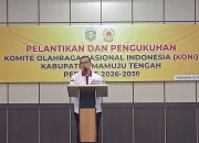 Pengurus KONI Mamuju Tengah Periode 2026–2030 Resmi Dilantik dan Dikukuhkan