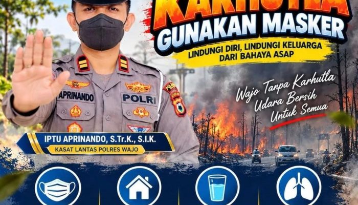Kasat Lantas Polres Wajo Imbau Pengendara Waspada Kabut Asap